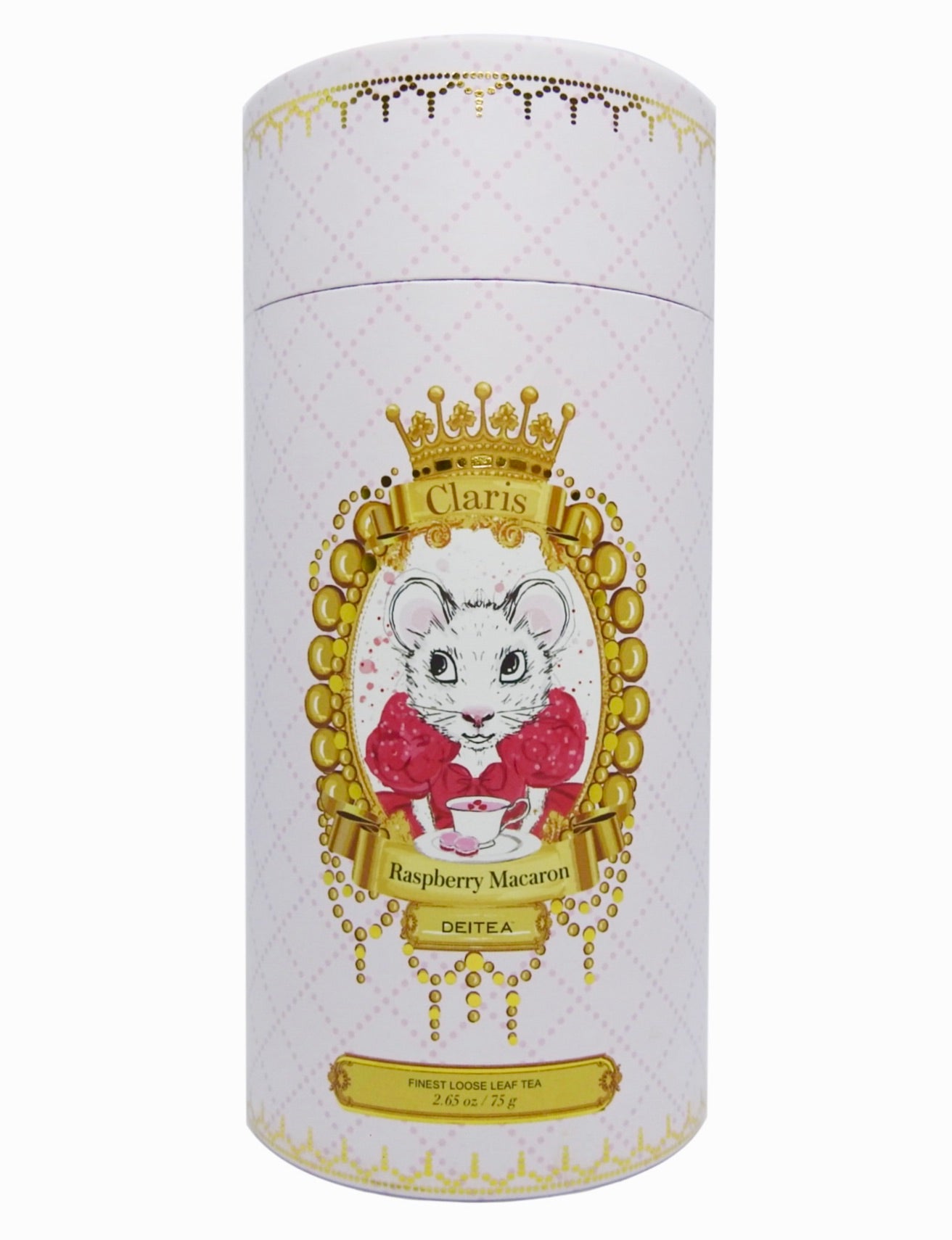 Claris Raspberry Macaron Tea Caddy 75g