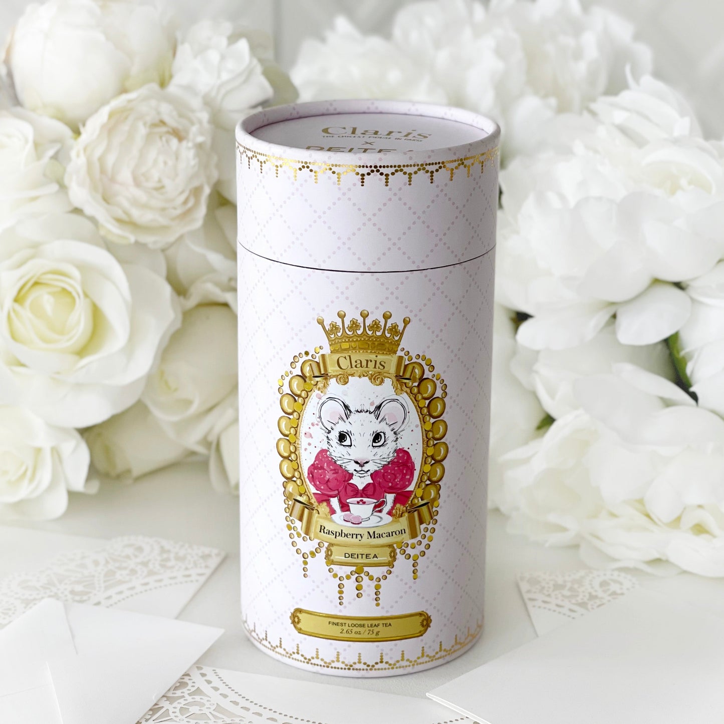 Claris Raspberry Macaron Tea Caddy 75g