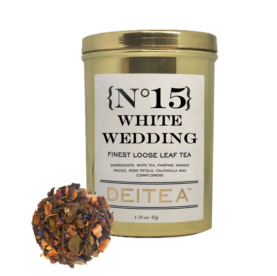 {No.15} White Wedding Tea Caddy